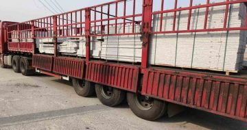 周口 白麻荔枝面外墙干挂，工厂装车日常