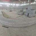 周口 芝麻白异形坐凳，自然面光面弧形加工