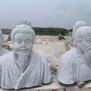 周口 白麻花岗岩石材人物立体雕刻