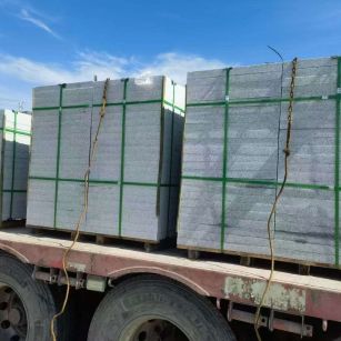 周口 芝麻白花岗岩地铺石装车日常