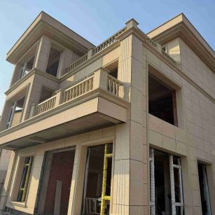 周口 黄金麻花岗岩石材荔枝面外墙干挂效果展示