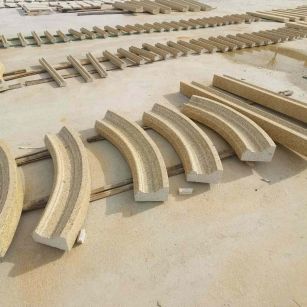 周口 黄金麻花岗岩别墅线条