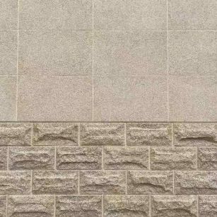 周口 黄金麻自然面蘑菇石配荔枝面干挂