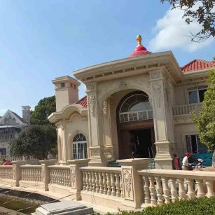 周口 黄金麻花岗岩欧式别墅