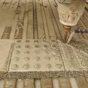 周口 芝麻白花岗岩石材盲人石、盲道石、盲点石