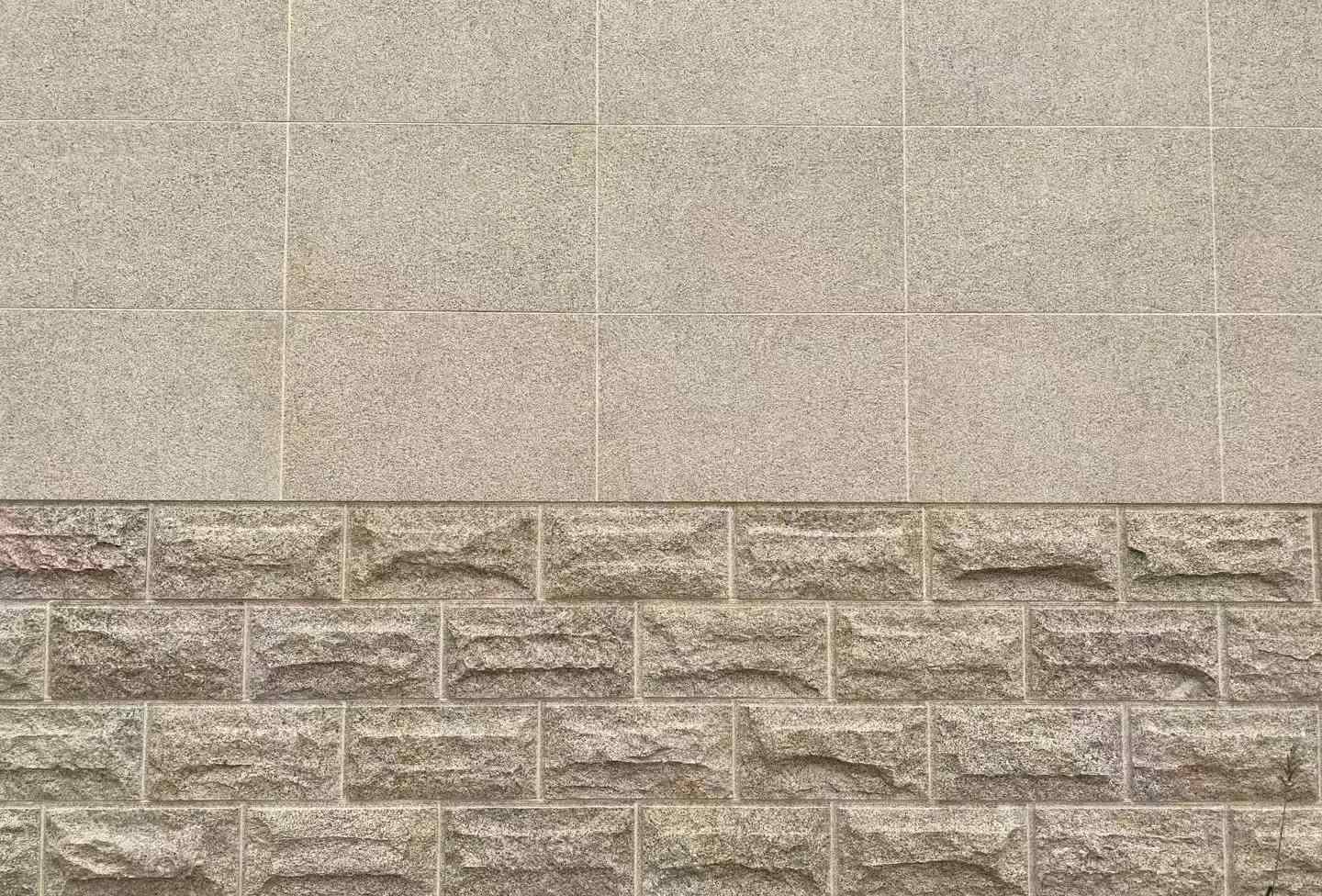 周口 黄金麻自然面蘑菇石配荔枝面干挂