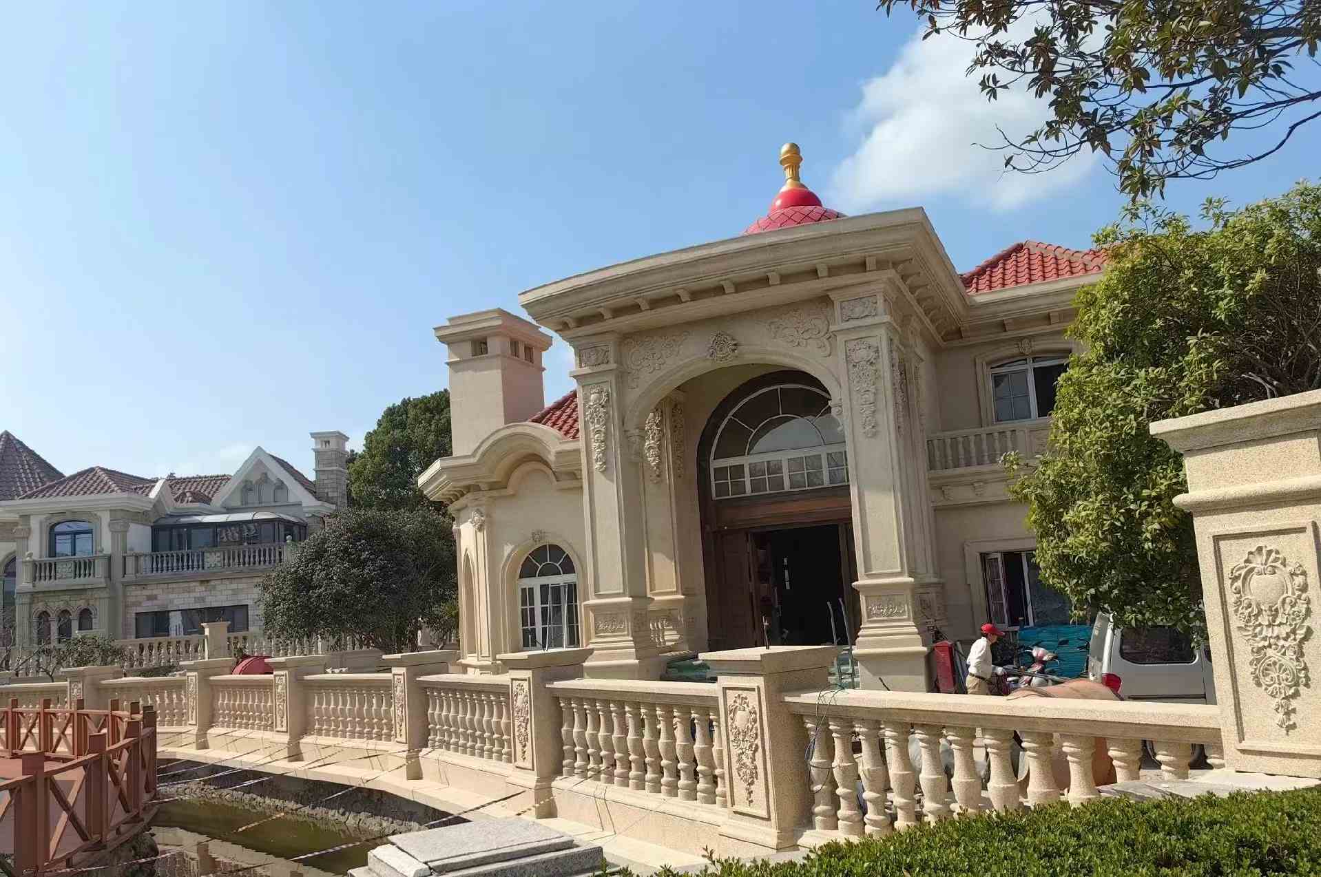 周口 黄金麻花岗岩欧式别墅