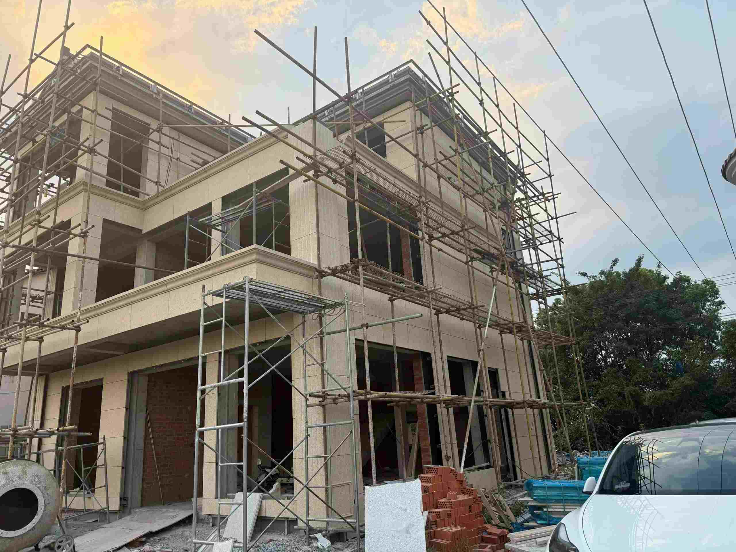 周口 黄金麻荔枝面花岗岩外墙干挂