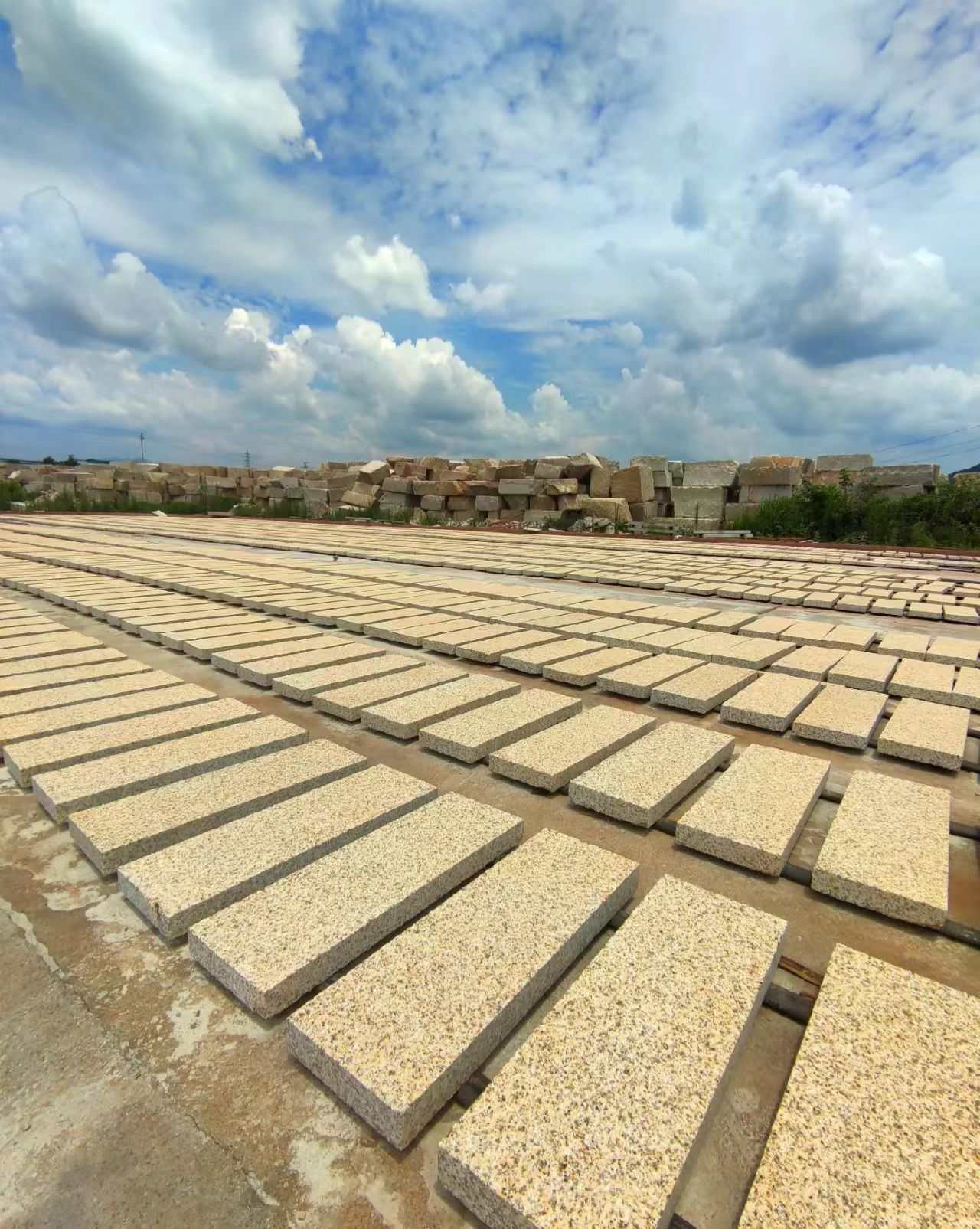 周口 黄金麻花岗岩荔枝面地铺石防护中