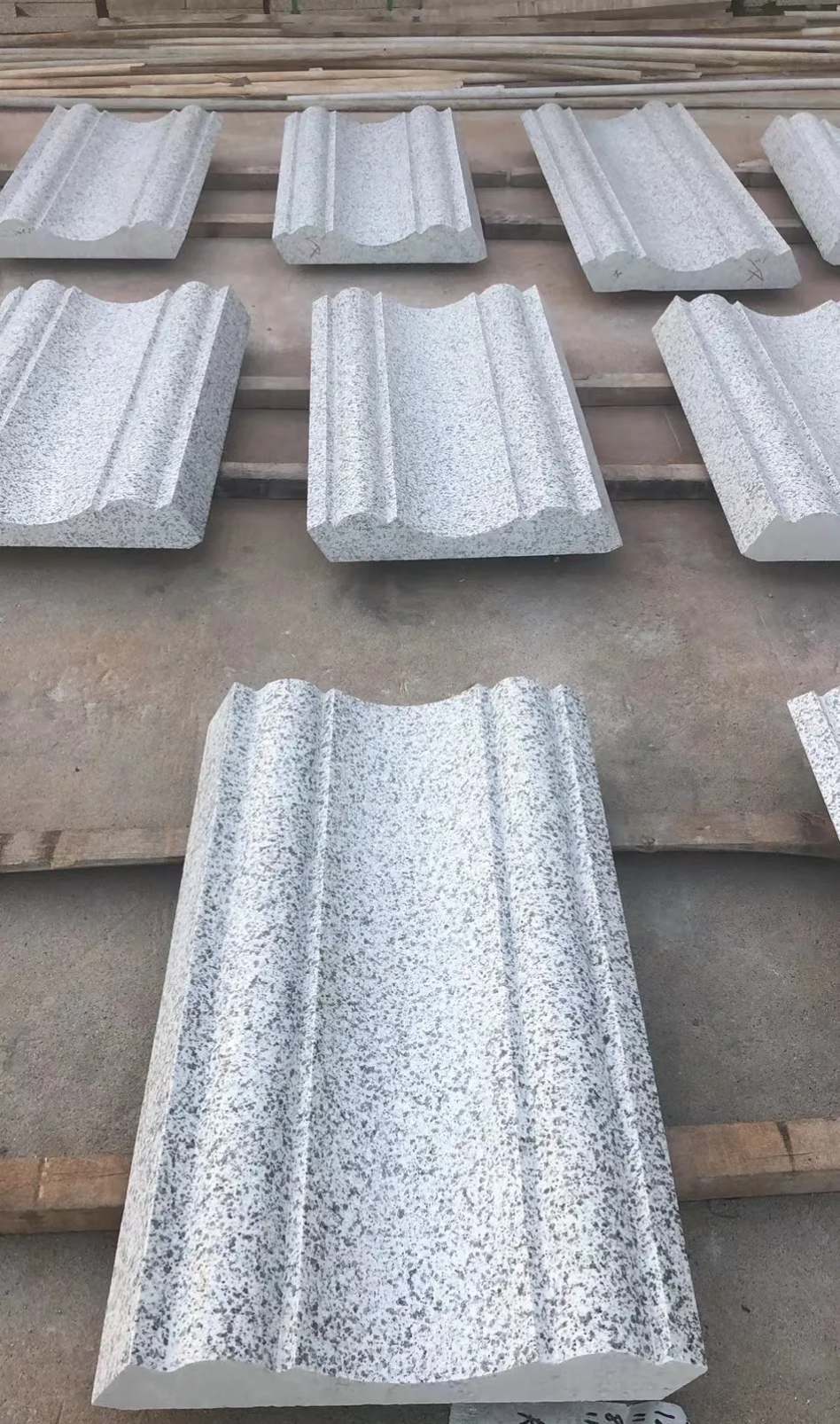 周口 白麻花岗岩光面别墅线条