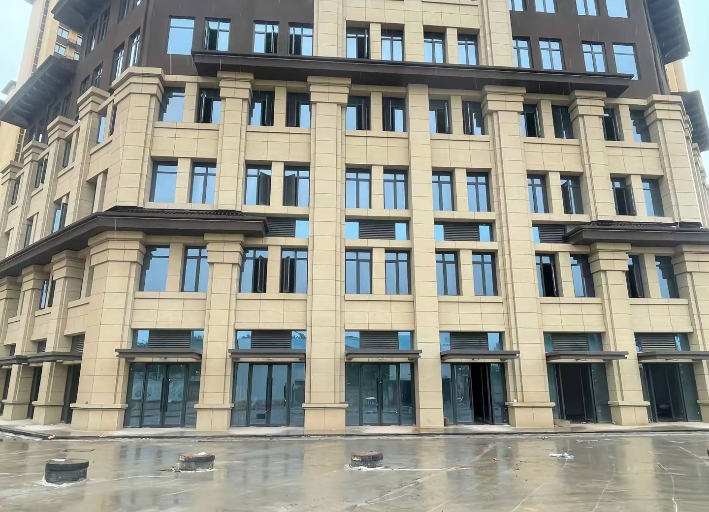 周口 黄金麻花岗岩荔枝面小区外墙干挂