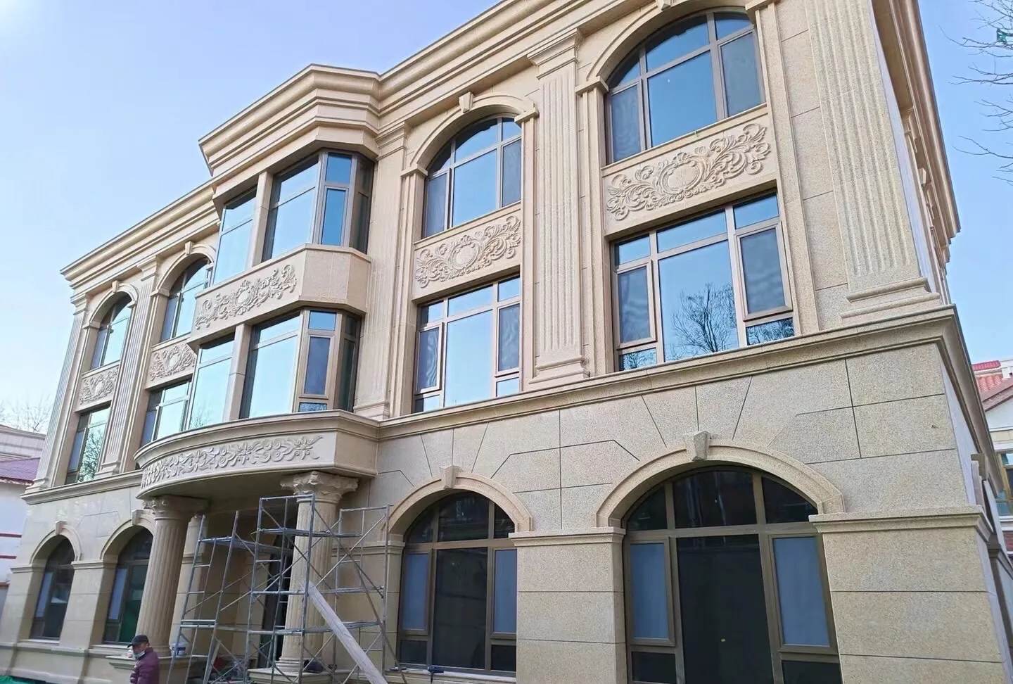 周口 黄金麻花岗岩别墅外墙干挂