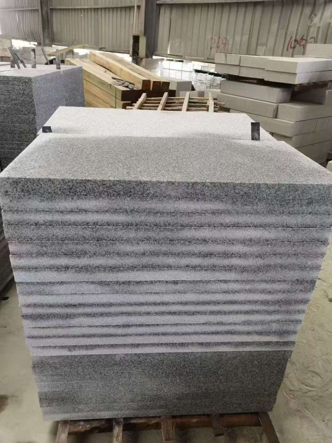 周口 芝麻白5公分火烧地铺成品，900*400，规格可定制