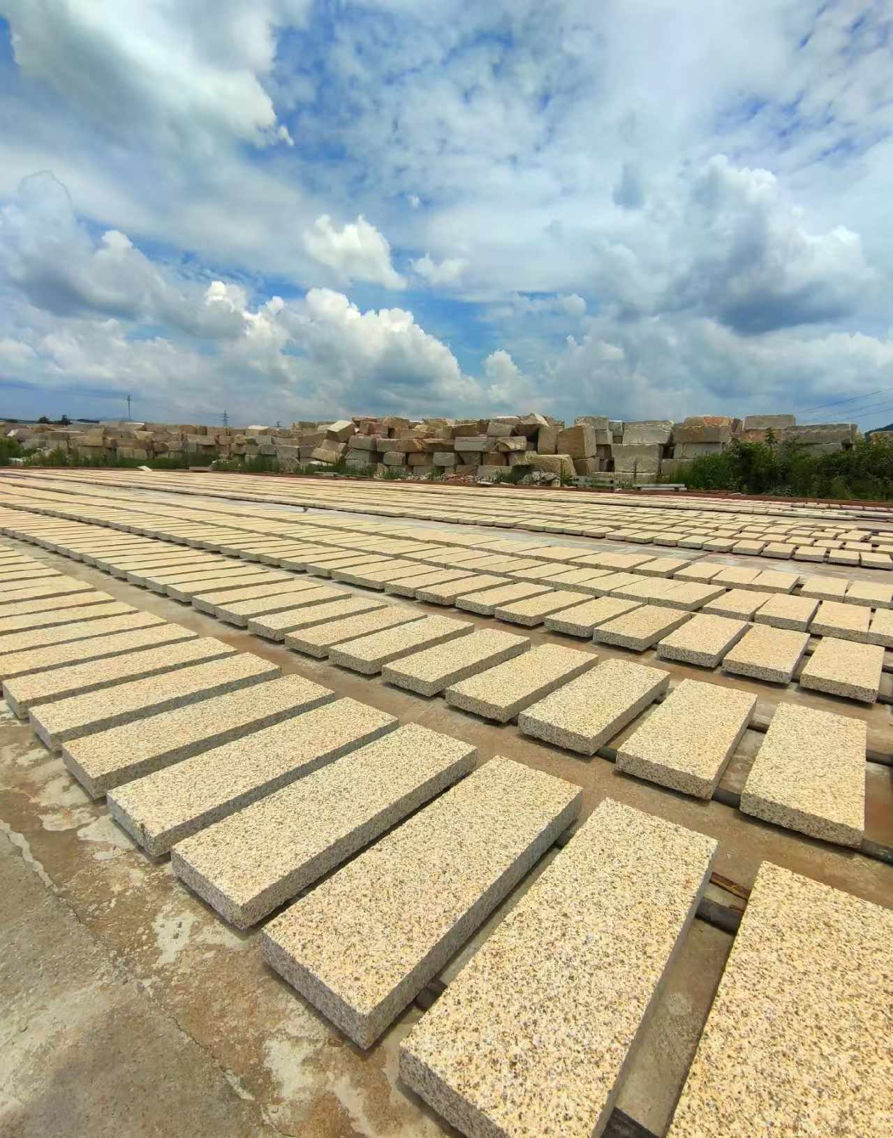 周口 黄金麻荔枝面花岗岩石材地铺石防护中