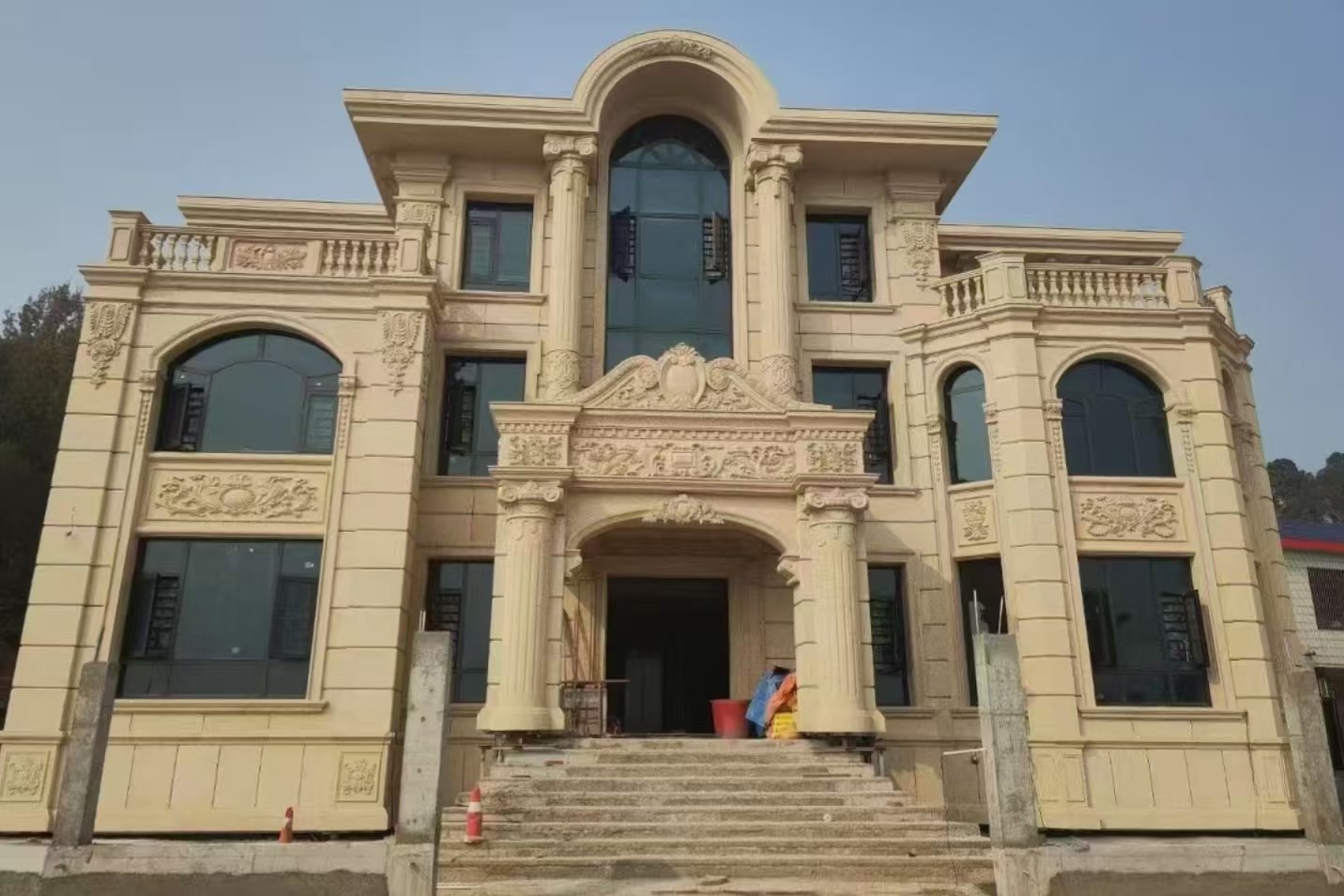 周口 黄金麻花岗岩别墅外墙干挂